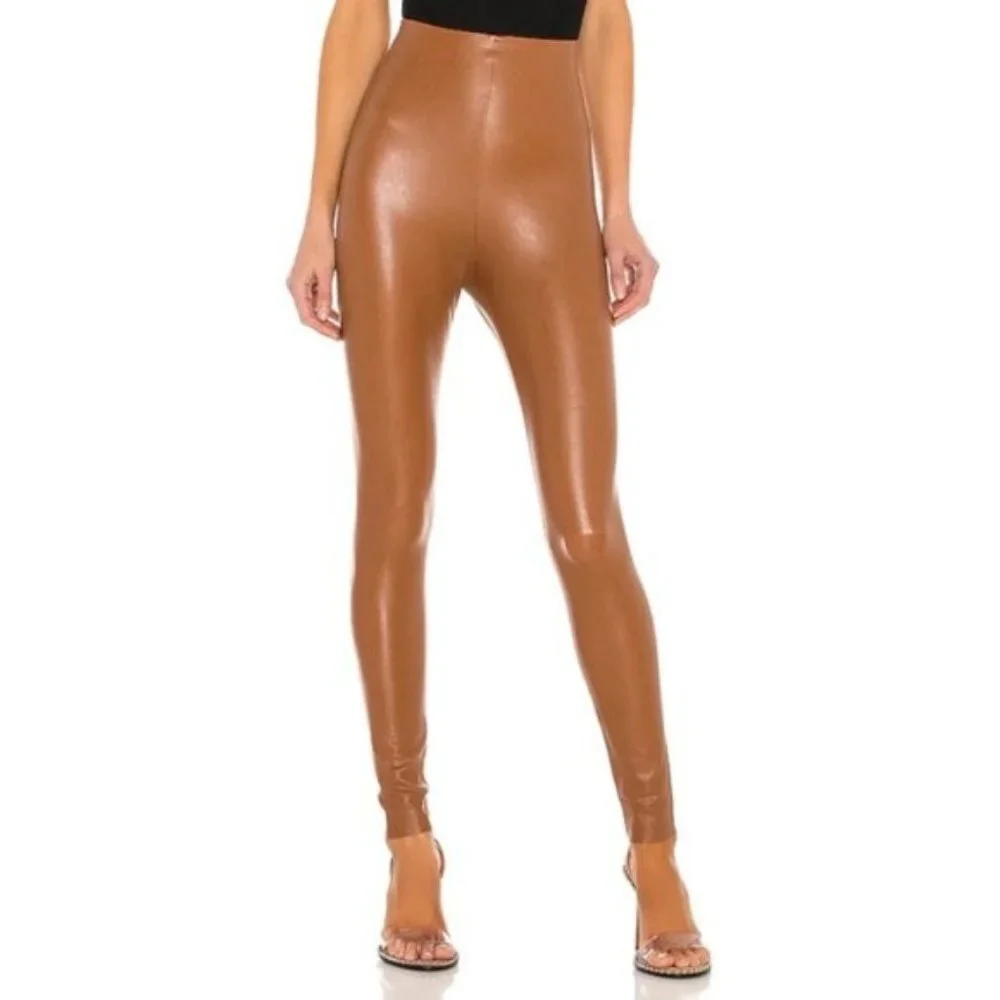 Commando Faux Leather Leggings in Color Cocoa - Picture 1 of 5